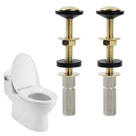 2 Pack Toilet Tank Bolts Metal Toilet Tank to Bowl Bolt Kit Rustproof Toilet Cistern Bolts with Long Nuts Rubber Washers for Connecting The Toilet Cistern to Pan