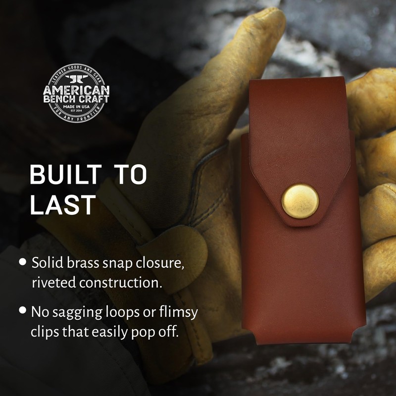 American Bench Craft Riveted Leather Multi Tool Case fits Leatherman