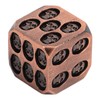 7pcs Metal Dice Set Exquisite Square Inlaid Skull Pattern Dice