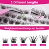 Frinail Fluffy Eyelash Extension Kit 144pcs Lash Clusters 10-16mm Wispy