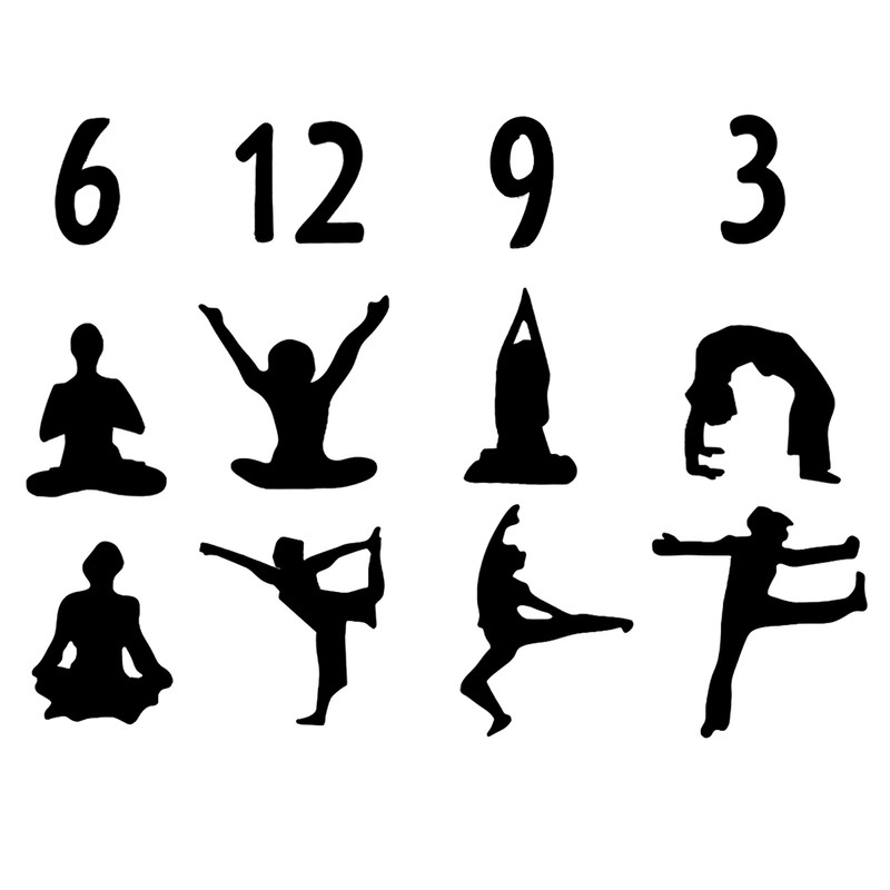 DIY Wall Clock Silent Stylish Decorative Frameless Hanging Clock for