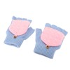1 Pair Winter Knitted Fingerless Gloves Double Sided Heating USB