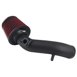BAGARAATAN Cold Air Intake Kit Compatible with 2008-12 Honda Accord 2.4L 8th gen,High Performance Red Filter Black Pipe washable filter