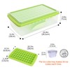 Ice Cube Tray with Lid and Bin for Freezer, Easy