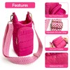 JSLOOO Puffer Quilted Crossbody Water Bottle Carrier Bag with Adjustable
