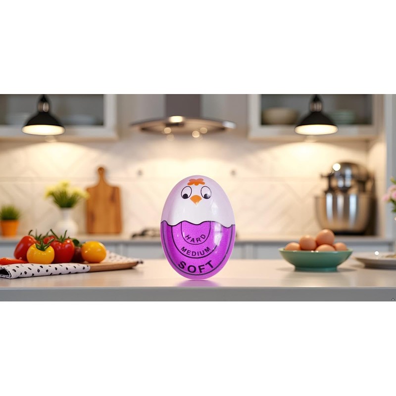 Purple Kitchen Timer Practical Reminder Color Changing Egg Timer Soft