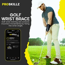 PROSKILLZ UK PRO Golf Wrist Brace – Swing Training Aid for Proper Wrist Angle, Stability & Injury Prevention – Adjustable, Breathable Wrist Support for Left & Right Handed Golfers – All Skill Levels