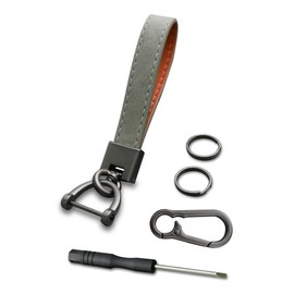 YLFANGYLMU Keyring For Car Keys，Universal Car Key Chain Holder 2 Keyrings - Black (Carabiner Clip) And 1 Screwdriver For Men And Women，Key Holder Keyring,Heavy Duty Key Rings