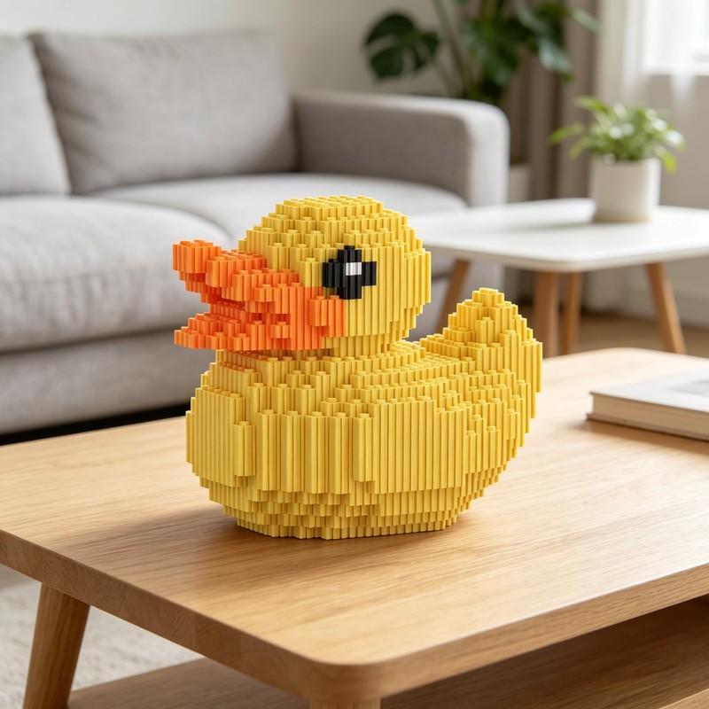 FUYOUSHUN Large Yellow Duck Building Block Set, Cute Mini Duck