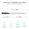 KYOKU Samurai Series - 10.5" Yanagiba Knife Japanese Sushi Sashimi