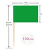 100 Pcs Green Flag Blank Toothpick Flag Small Mini Labeling