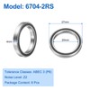 sourcing map 8pcs 6704-2RS Deep Groove Ball Bearings 20x27x4mm Chrome