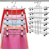 Pants Hangers with Clips,Space Saving Hanging Closet Organizer-6 Tiers Skirt