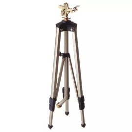Yardworks 6300 Sq Ft Impact Lawn Metal Sprinkler Telescoping Tripod Garden Bed Water Spray