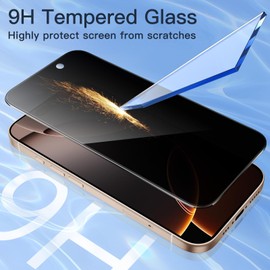 JETech JETech Privacy Screen Protector for iPhone 16 Pro Max 6.9-Inch, Anti-Spy Tempered Glass Film with Easy Installation Tool, 2-Pack