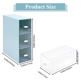 3 Tier Tea Bag Organizer, Tea Organizer Tea Box, Easy Access Tea Organizers and Storage, Tea Box Organizer for Cosmetic Coffee Sugar Sachets Pantry (1Pcs Blue)