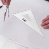 Mr. Pen Metal Geometry Kit - 4Pack Set Square, Protractor,