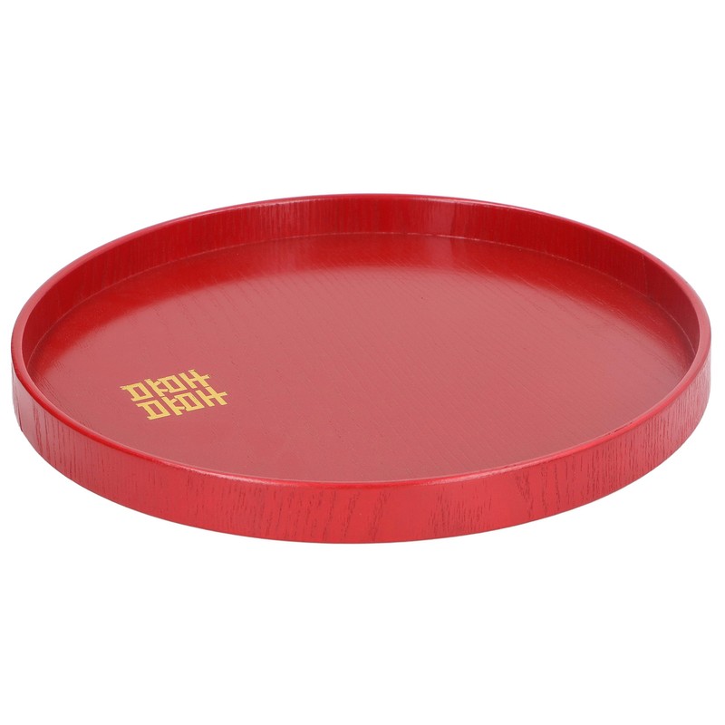 Wood Serving Tray Decorative Serving Platter Snack Fruit Plate for