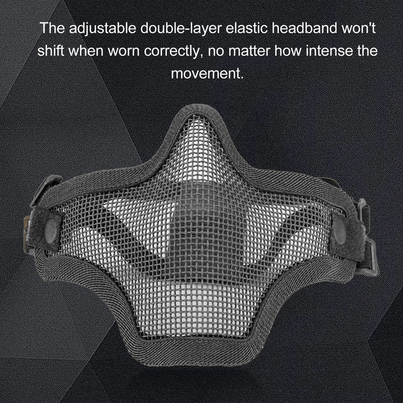 Half Face Guard Protective Steel Mesh Cool Design 54 to
