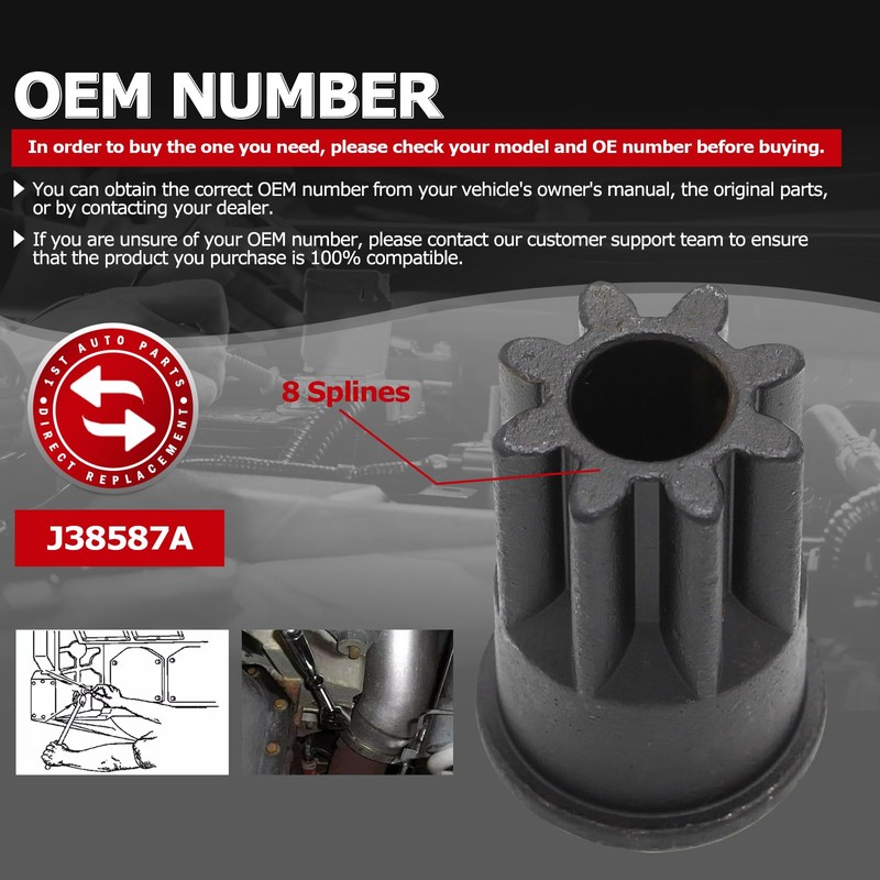 1ST J-38587-A Engine Barring Socket Engine Turning Tool for Caterpillar