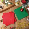 Whaline 50Pcs Christmas Cocktail Napkins Red Green Color Disposable Napkins