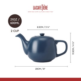 La Cafetière Classic Teapot in Navy Colour, 2 Cups
