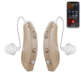 Rechargeable Hearing Aids for Seniors 16-Channel Digital Hearing Aid with Intelligent Noise Cancellation, App Control with 4 Sound Modes