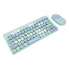 Wireless Keyboard and Mouse Retro Colorful Round Keycap 86 Keys