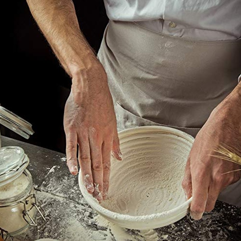 Round Bread Proofing Basket with Liner Cloth Dough Rising Rattan