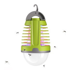 vertmuro Portable Bug Zapper Outdoor Indoor, Electric Mosquito Fly Killer Lamp with Three Lighting Mode, USB Rechargeable Light Bulb Zapper for Camping, Home, Patio (1 Pack)