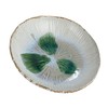 Creative Co-Op Stoneware Bowl with Reactive Crackle Glaze, Green and