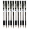 WIN 10 x 0.7mm Biro Tip Ball Pens Mystic BLACK