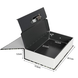 Lysmics Book Safe Box Lock, Hidden Safe, Book-like Design, Dial Type, Security Storage (Coin Pattern)