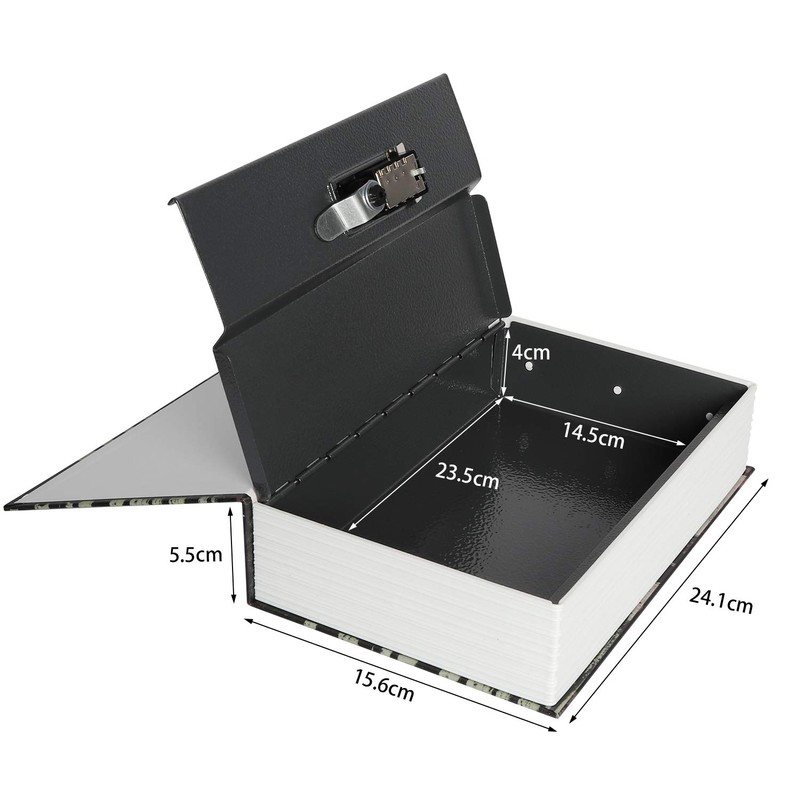 Lysmics Book Safe Box Lock, Hidden Safe, Book-like Design, Dial
