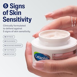 Crema facial de Cetaphil, crema renovadora de brillo saludable, reduce el aspecto de los puntos oscuros, loción iluminadora, diseñada para pieles sens