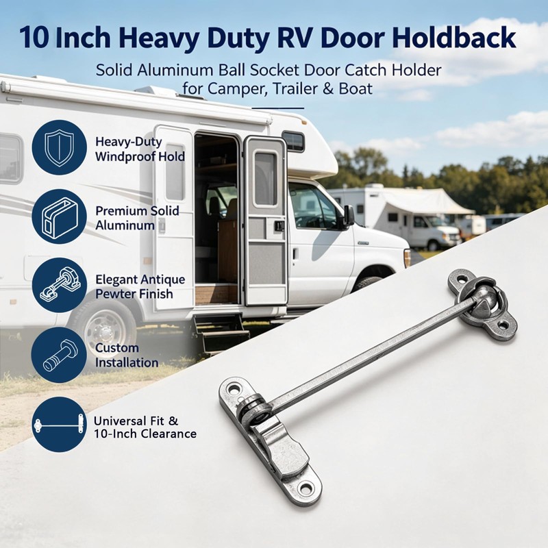 10 Inch Heavy Duty Trailer Door Holder & RV Door