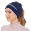 GADIEMKENSD Winter Ponytail Beanies for Women Reflective Thermal Wooly Beanie
