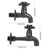Black Retro Copper Black Wall Mount Tap Classic Water Tap