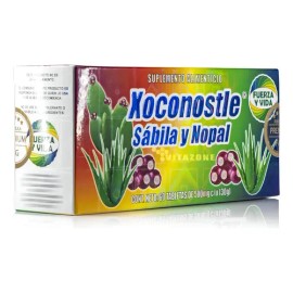 Suplemento Nutricional Tabletas Xoconostle Nopal Sábila Vegano 60 Pzas