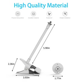 HOLACA Clip Mount Bracket Compatible with Indoor Camera (2nd Gen) and Pan-Tilt Indoor Camera, 360° Adjustable Sturdy Indoor Bracket Mounting Kit (Clip Mount, White)