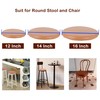 Sigmat PU Leather Round Chair Cushion Memory Foam Waterproof Round