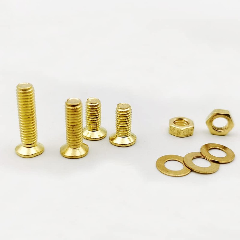 Huzstar M3 M4 M5 Phillips Brass Countersunk Head Machine Screws