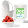 GREENESAGE 125 Pack Paper Bowls Disposable Bowls 9oz - Eco-Friendly,