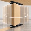 2 Tier Rolling Under Desk Printer Stand, 19.5 Inch Rustic