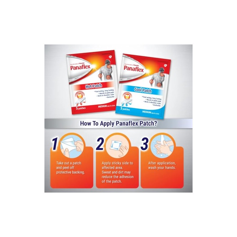Panaflex Cool Cooling Patches - Fast Action 80 Seconds -
