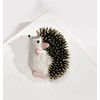 GFM® Hedgehog Brooch - HH-40-Black White - (EXC)(BRCH-HH-10640-KLSFDSN)