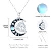 ECHOOY Star and Moon Necklace 925 Sterling Silver Women's Crescent