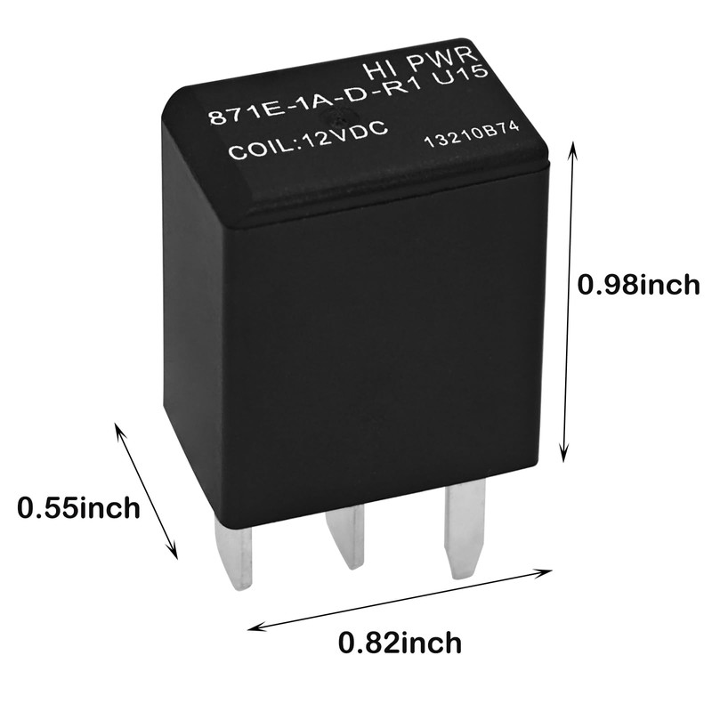 871E-1A-D-R1 U15 Automotive Relay (Pack of 2) - 12VDC 35A