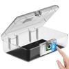 AICase Biometric Fingerprint Storage Box, Transparent Portable Jewelry Cash Safe