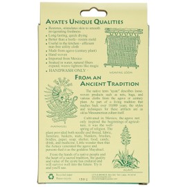 Ayate Washcloth, 100% Natural Agave Fiber, 1 washcloth (Pack of 6)